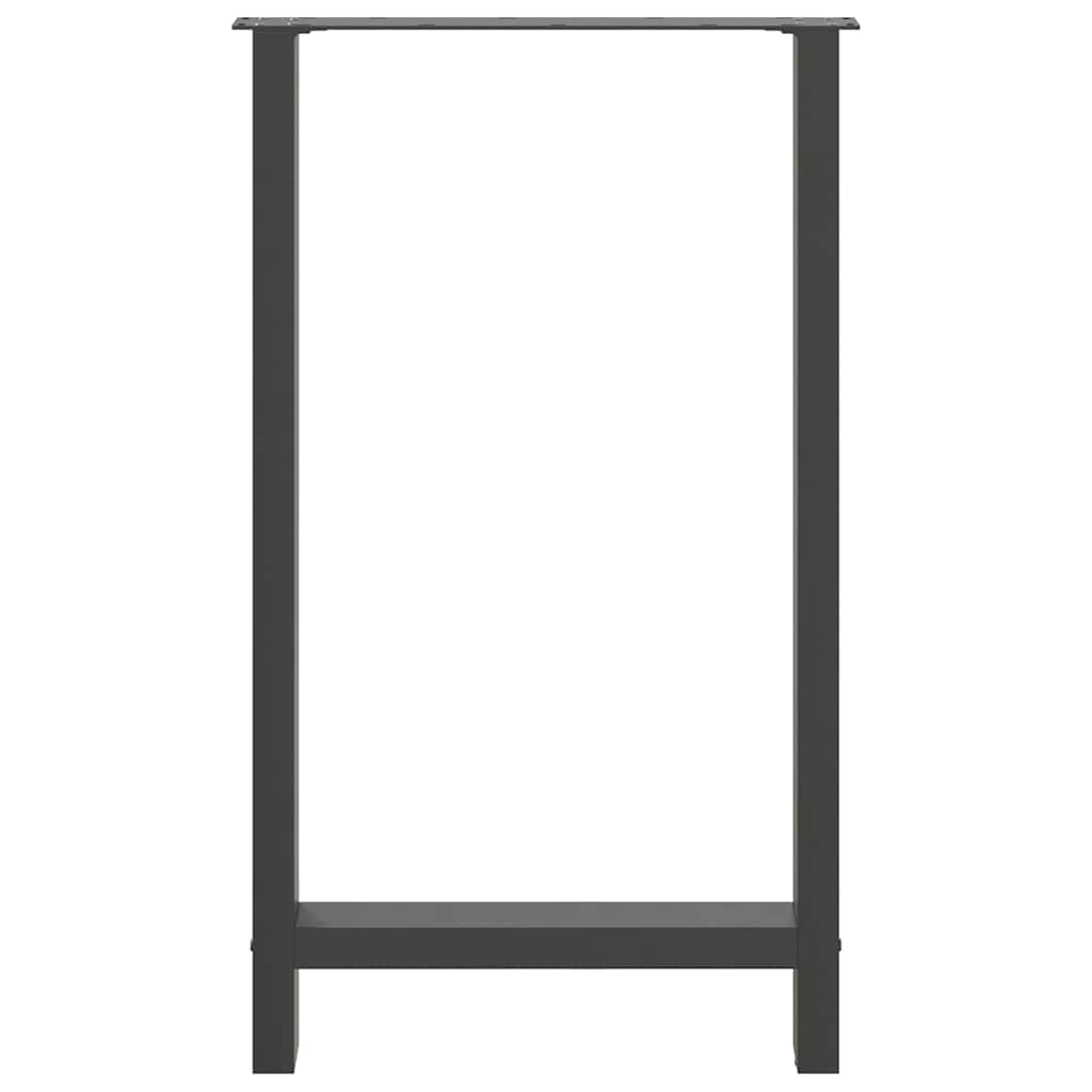 Gambe per Tavolino Antracite 2 pz 60x(100-101) cm Acciaio - homemem39
