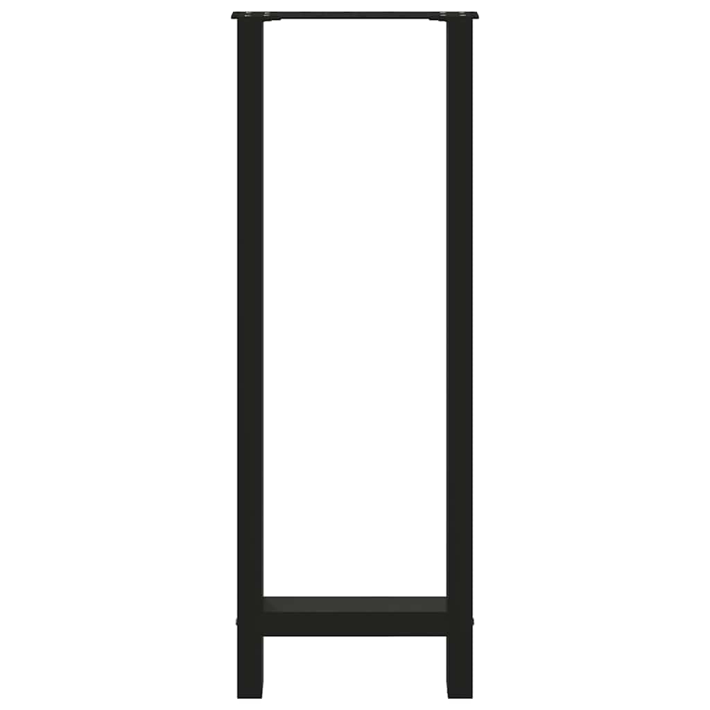 Gambe per Tavolino Nero 2 pz 40x(110-111) cm Acciaio - homemem39