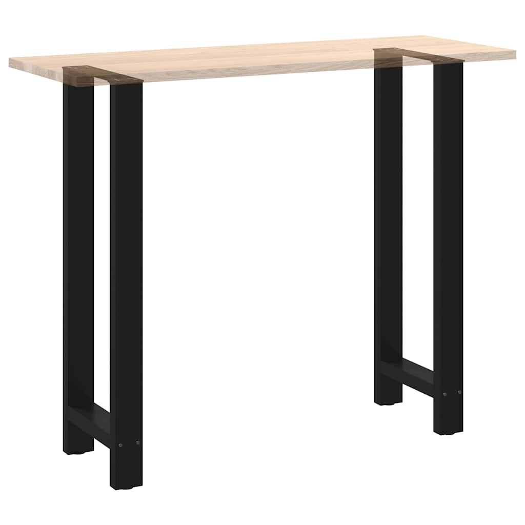 Gambe per Tavolino Nero 2 pz 40x(110-111) cm Acciaio - homemem39