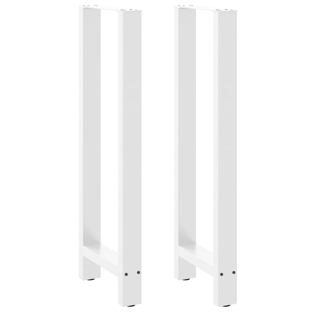 Gambe per Tavolino Bianco 2 pz 50x(110-111) cm Acciaio