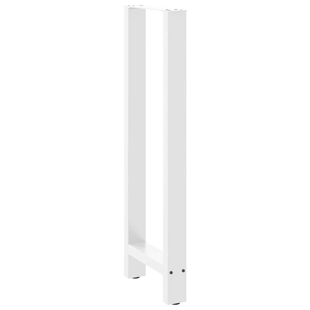 Gambe per Tavolino Bianco 2 pz 50x(110-111) cm Acciaio