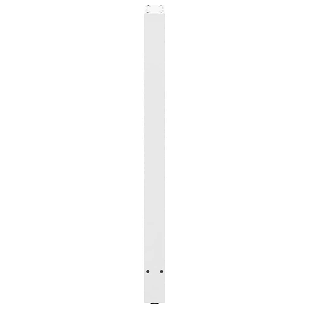 Gambe per Tavolino Bianco 2 pz 50x(110-111) cm Acciaio