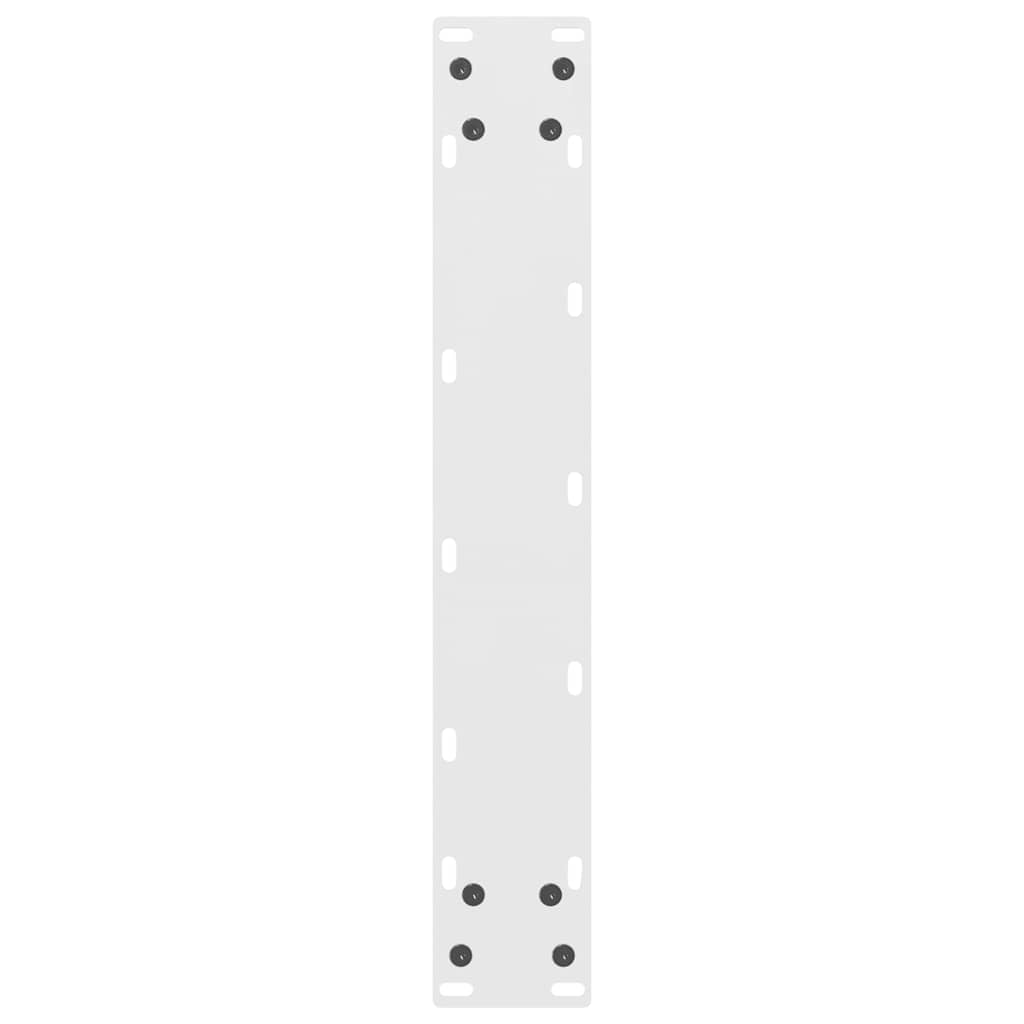 Gambe per Tavolino Bianco 2 pz 50x(110-111) cm Acciaio