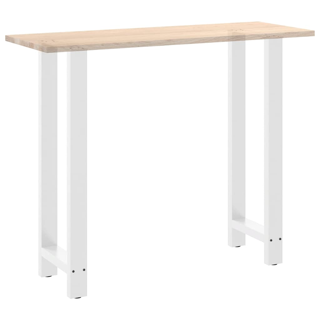 Gambe per Tavolino Bianco 2 pz 50x(110-111) cm Acciaio