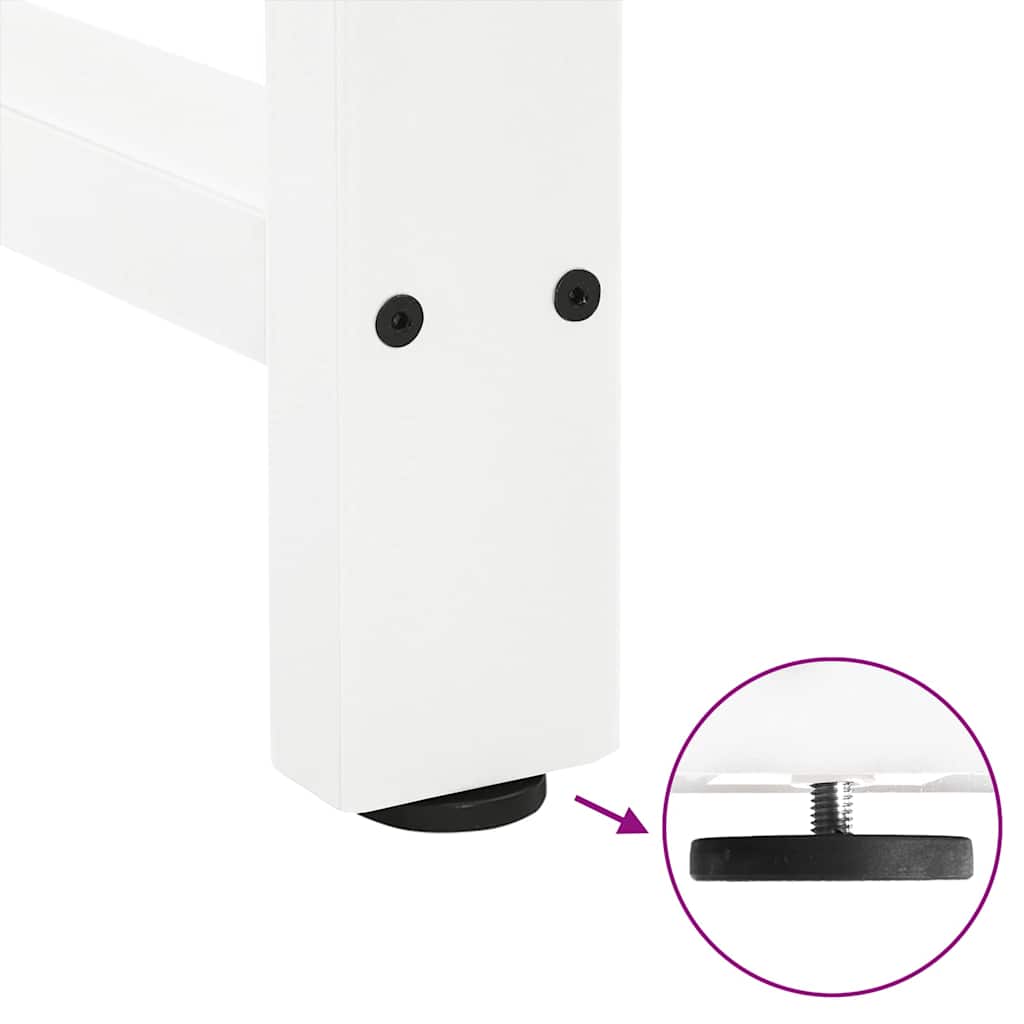 Gambe per Tavolino Bianco 2 pz 50x(110-111) cm Acciaio