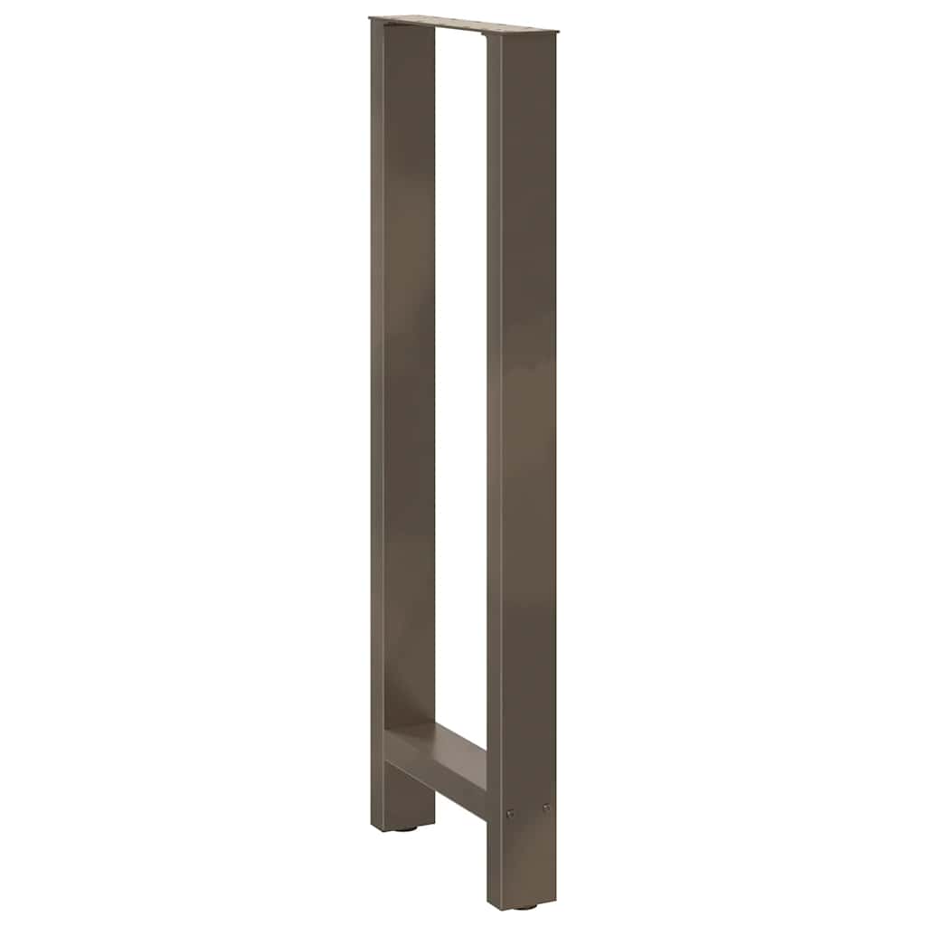 Gambe per Tavolino Acciaio Naturale 2 pz 50x(110-111)cm Acciaio - homemem39