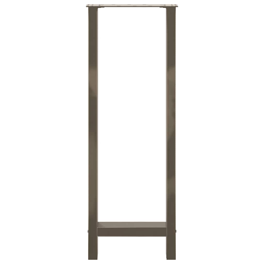 Gambe per Tavolino Acciaio Naturale 2 pz 50x(110-111)cm Acciaio - homemem39