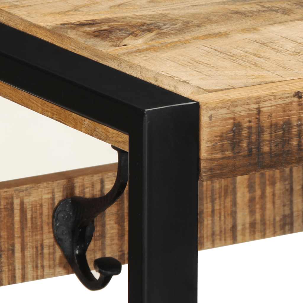 Appendiabiti 80x35x35 cm in Legno Massello Grezzo di Mango - homemem39
