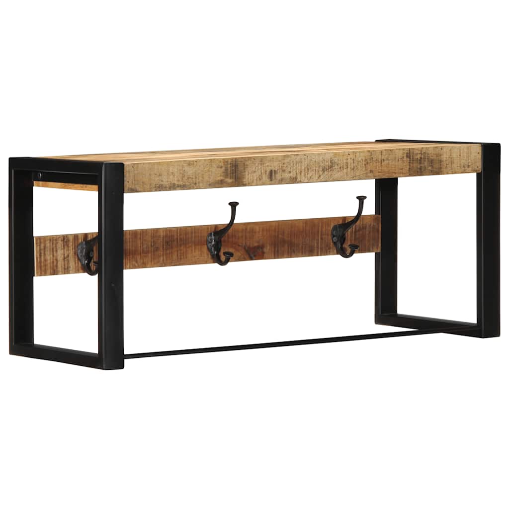 Appendiabiti 80x35x35 cm in Legno Massello Grezzo di Mango - homemem39