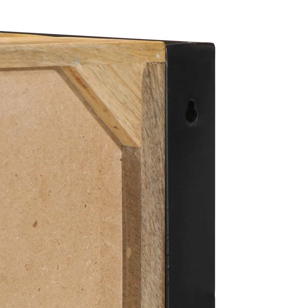 Comodino 40x35x40 cm in Legno Grezzo Massello di Mango - homemem39