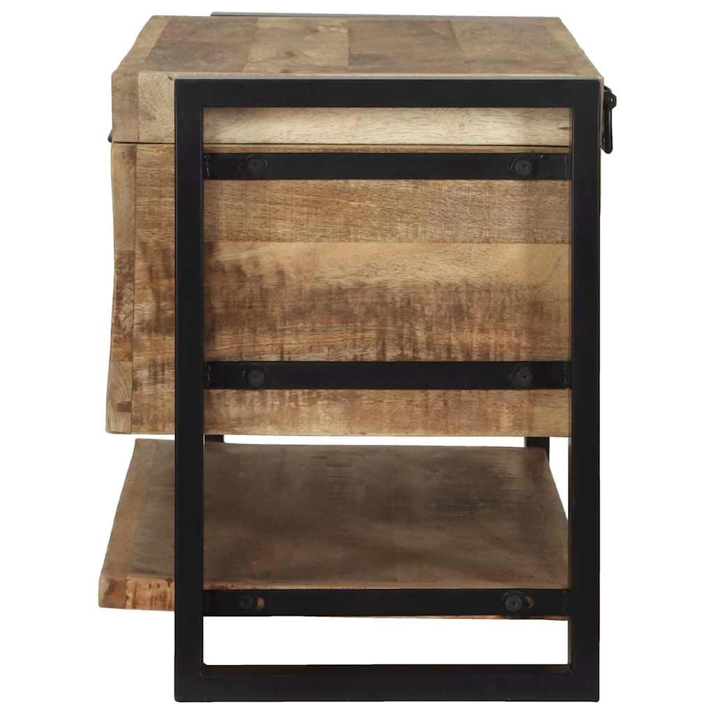 Scatola di Stoccaggio Marrone Legno massello di mango
