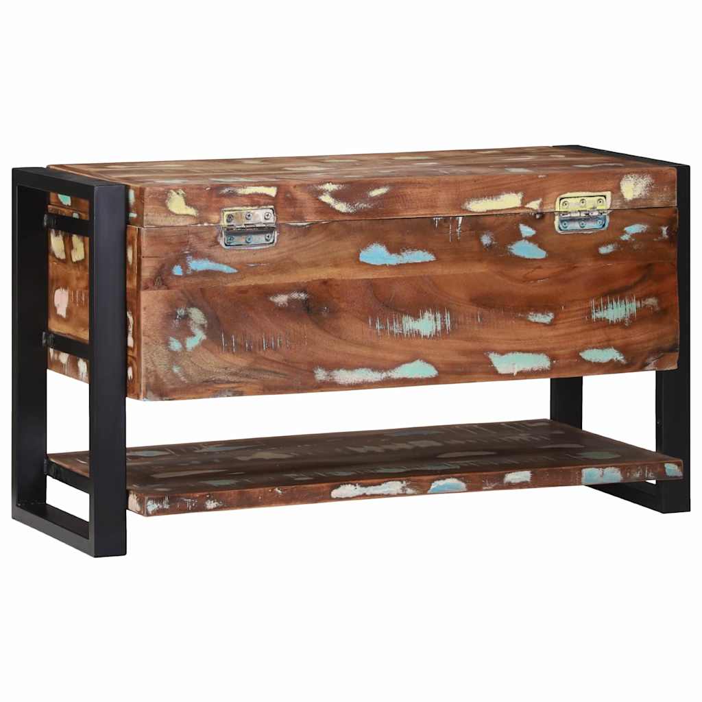 Scatola di Stoccaggio Multicolore Legno massello di recupero