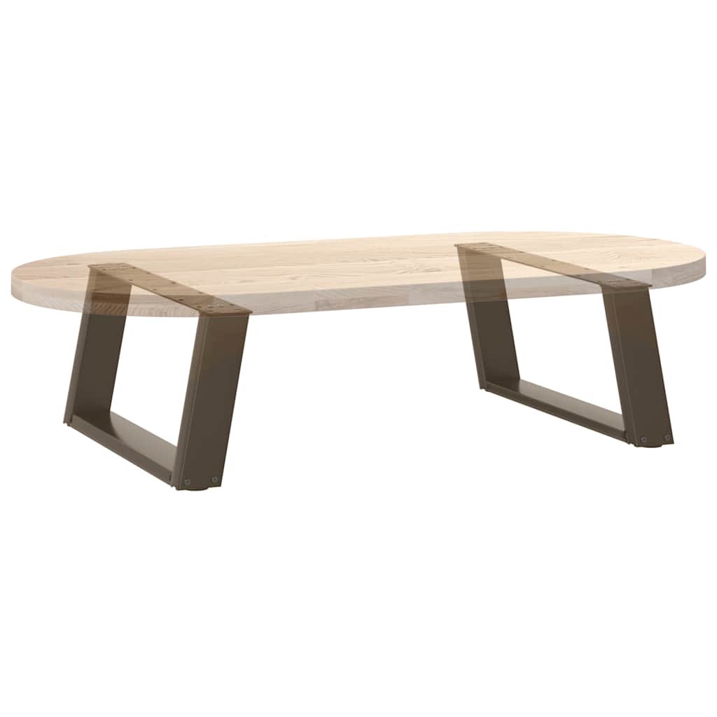 Gambe Tavolino Caffè a U 2 pz 60x(30-31)cm in Acciaio - homemem39