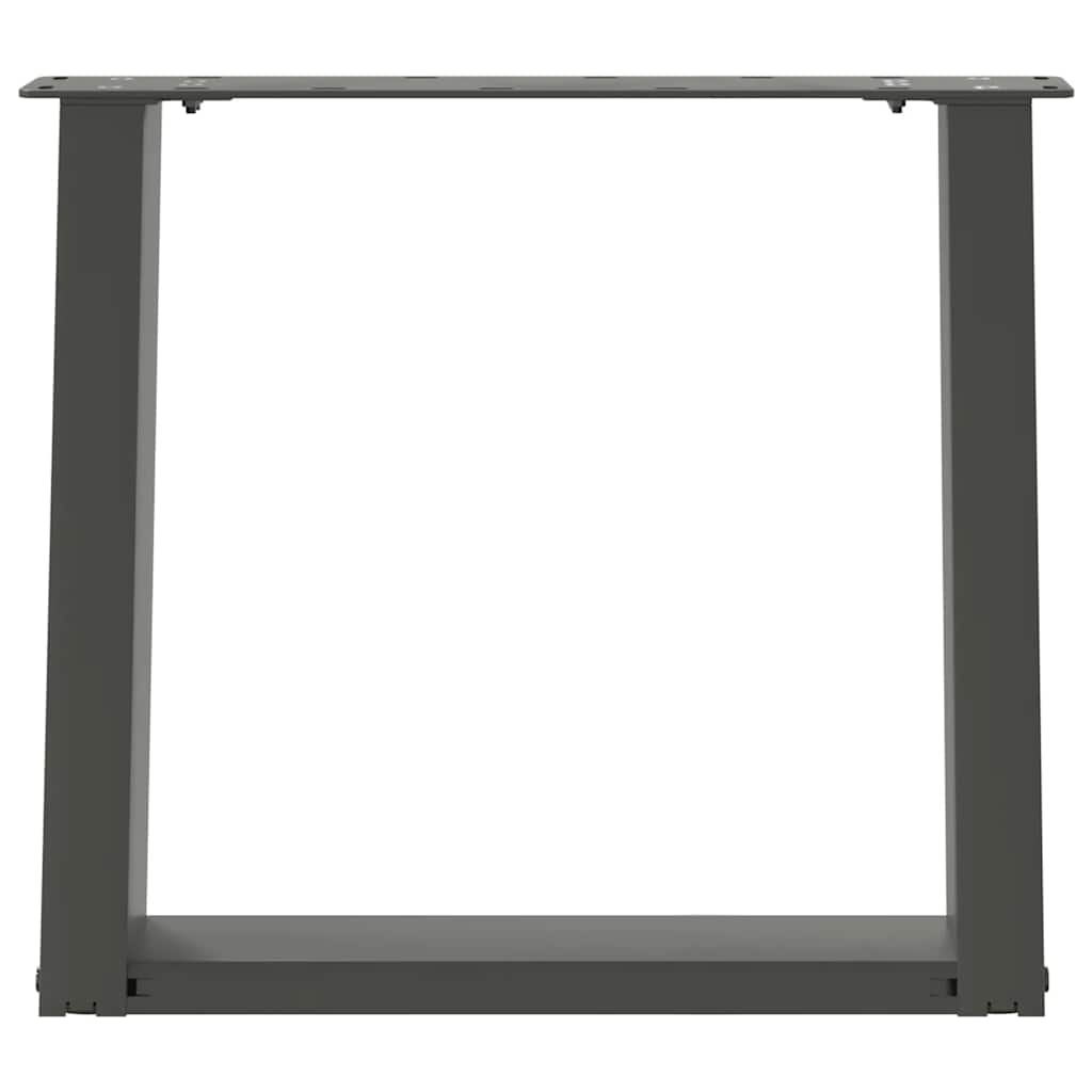 Gambe Tavolino Caffè a U 2 pz Antracite 50x(42-43) cm Acciaio - homemem39