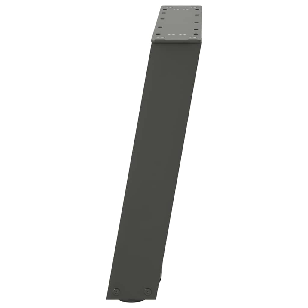 Gambe Tavolino Caffè a U 2 pz Antracite 60x(42-43) cm Acciaio - homemem39