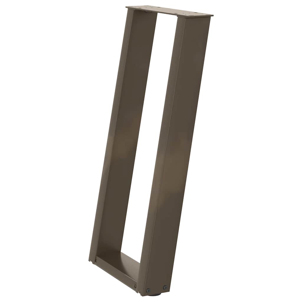 Gambe Tavolo Consolle a U 2 pz 28x(72-73) cm Acciaio - homemem39
