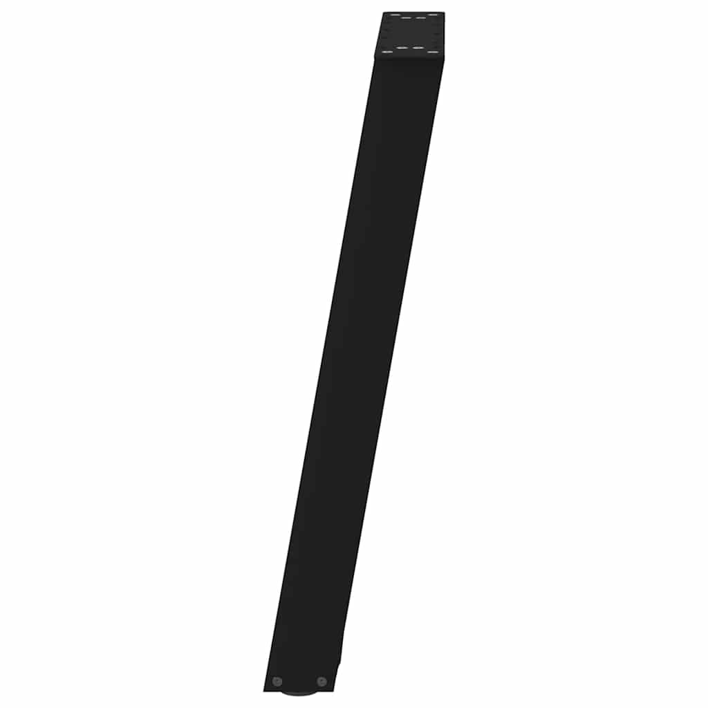 Gambe Tavolo Pranzo a Forma U 2 pz Nero 50x(72-73) cm Acciaio - homemem39