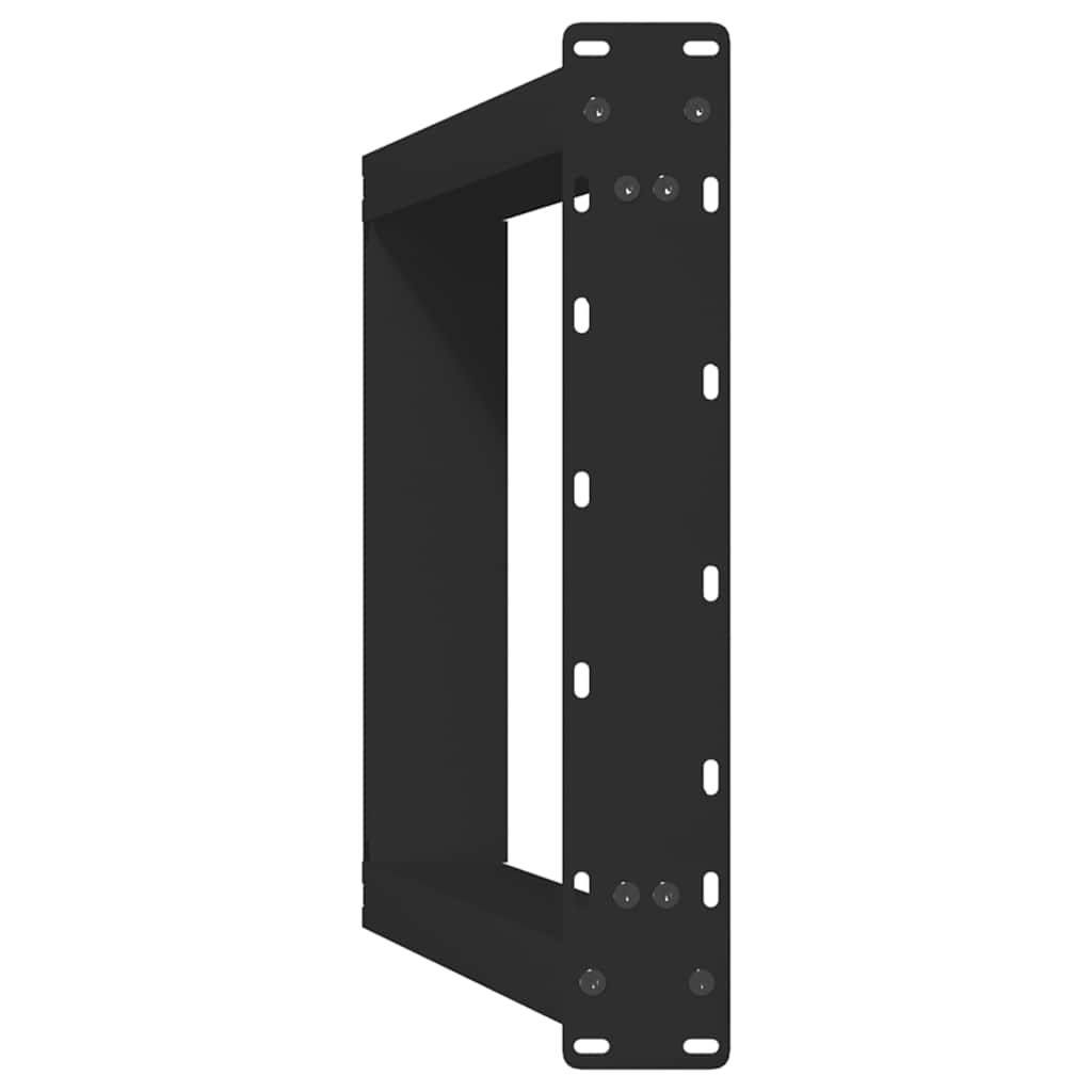 Gambe Tavolo Pranzo a Forma U 2 pz Nero 50x(72-73) cm Acciaio - homemem39
