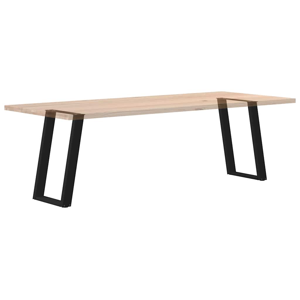 Gambe Tavolo Pranzo a Forma U 2 pz Nero 50x(72-73) cm Acciaio - homemem39