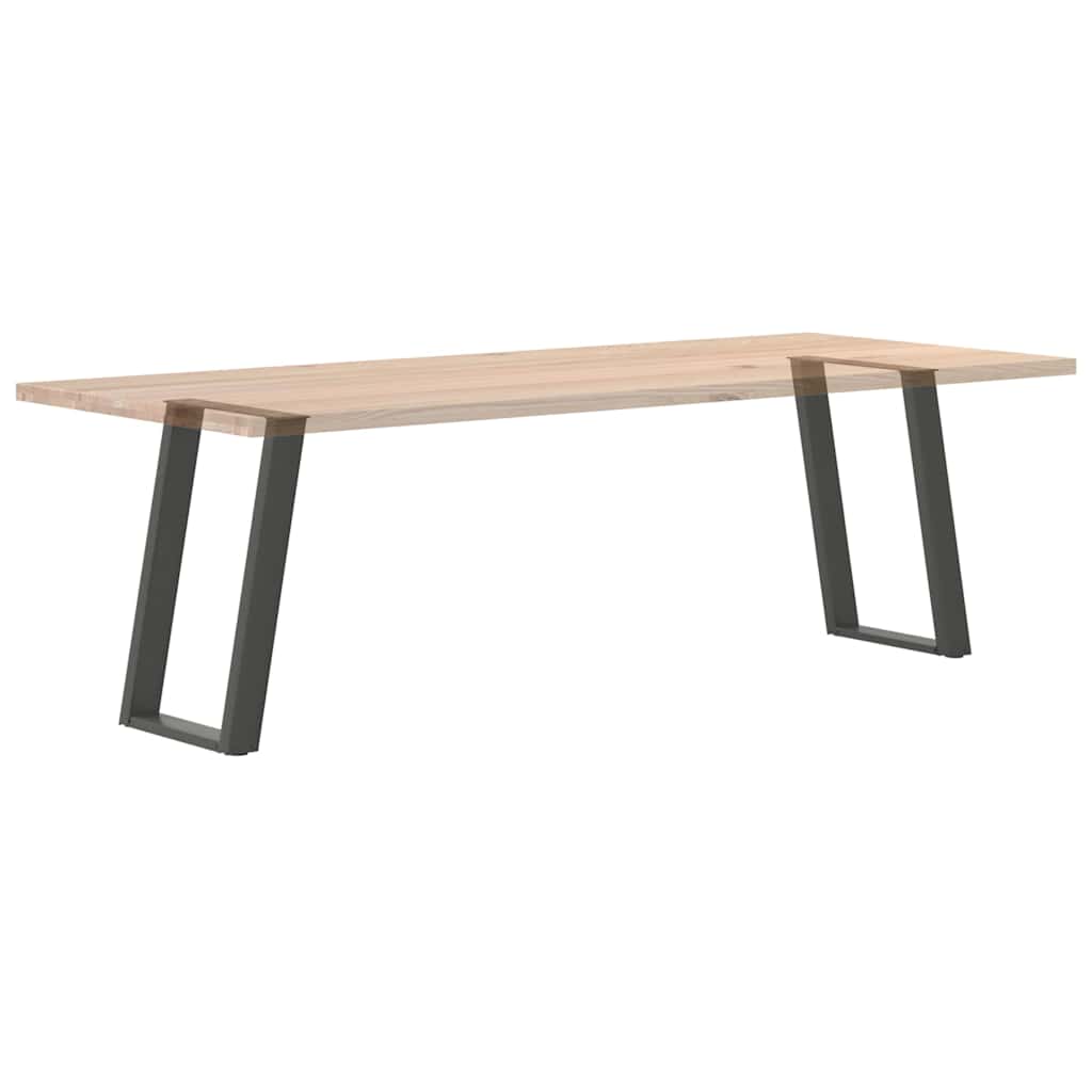 Gambe per tavolo da pranzo forma U 2 pz Antracite 50x(72-73) cm