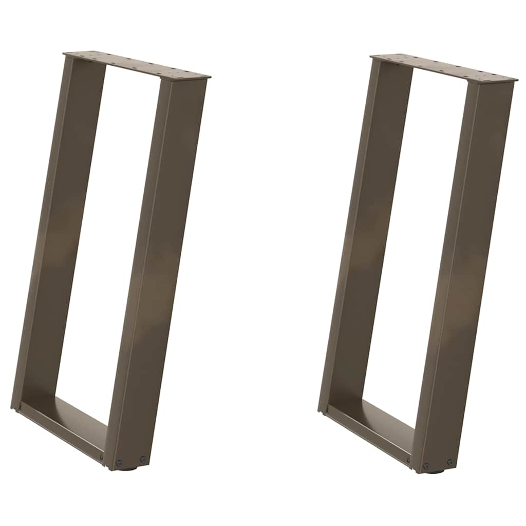 Gambe Tavolo Pranzo a U 2 pz 50x(72-73) cm Acciaio - homemem39