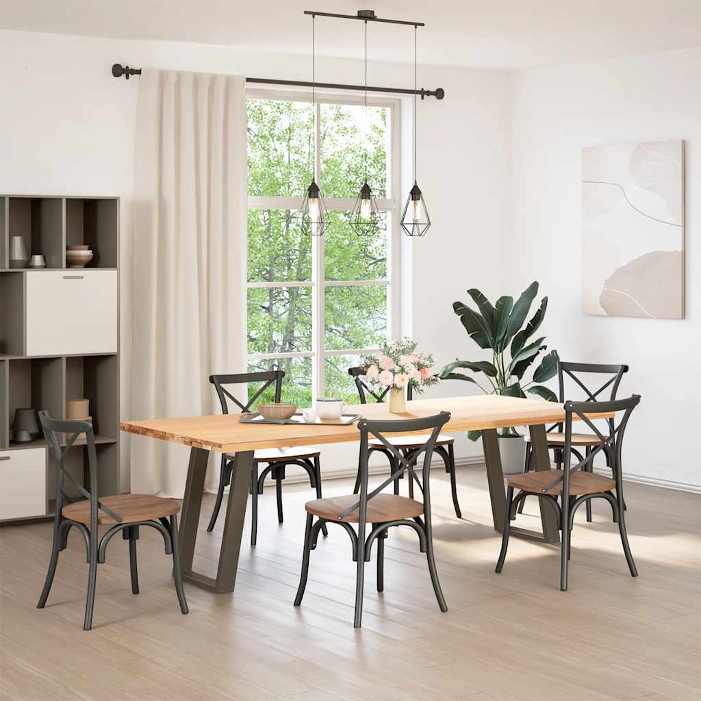 Gambe Tavolo Pranzo a U 2 pz 50x(72-73) cm Acciaio - homemem39