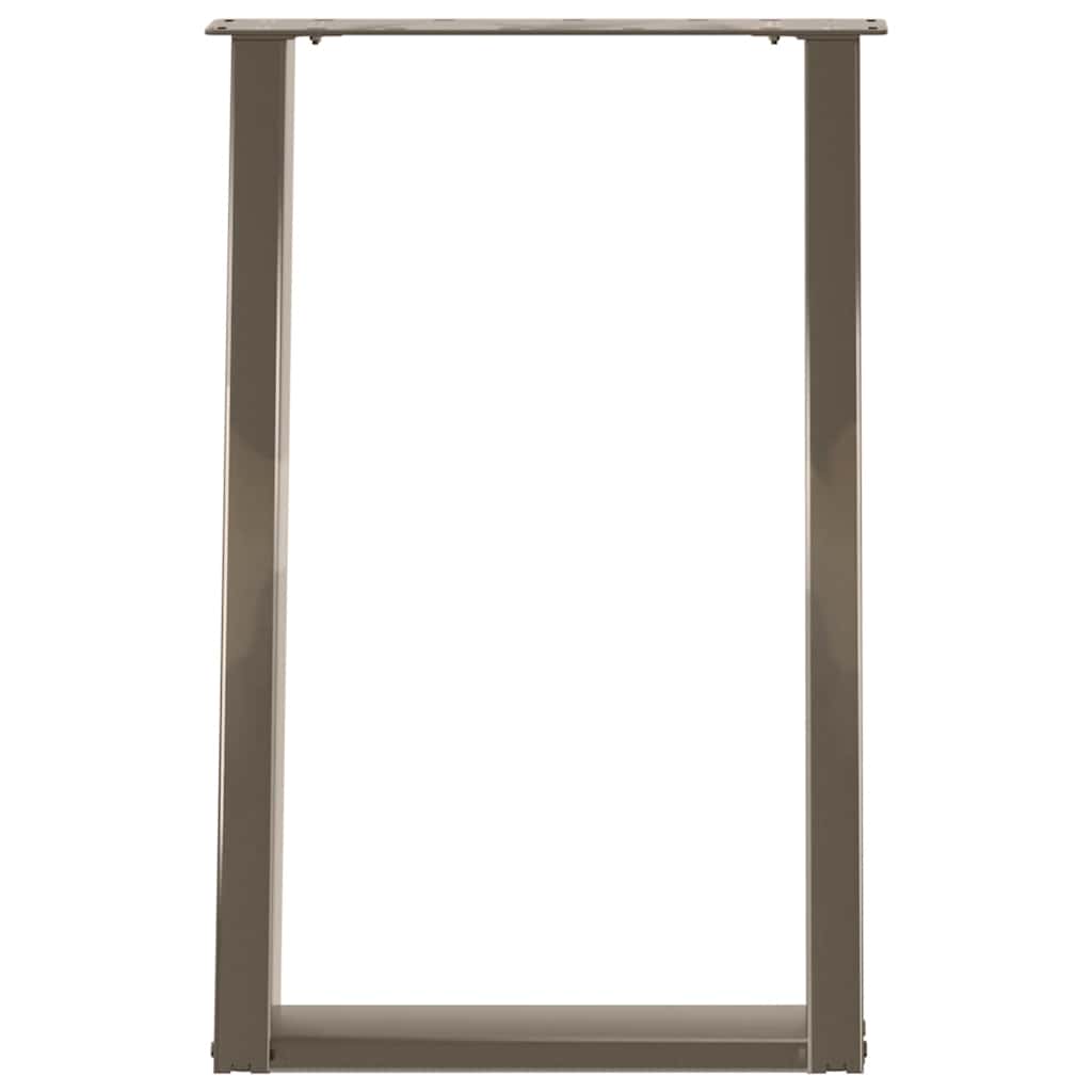 Gambe Tavolo Pranzo a U 2 pz 50x(72-73) cm Acciaio - homemem39