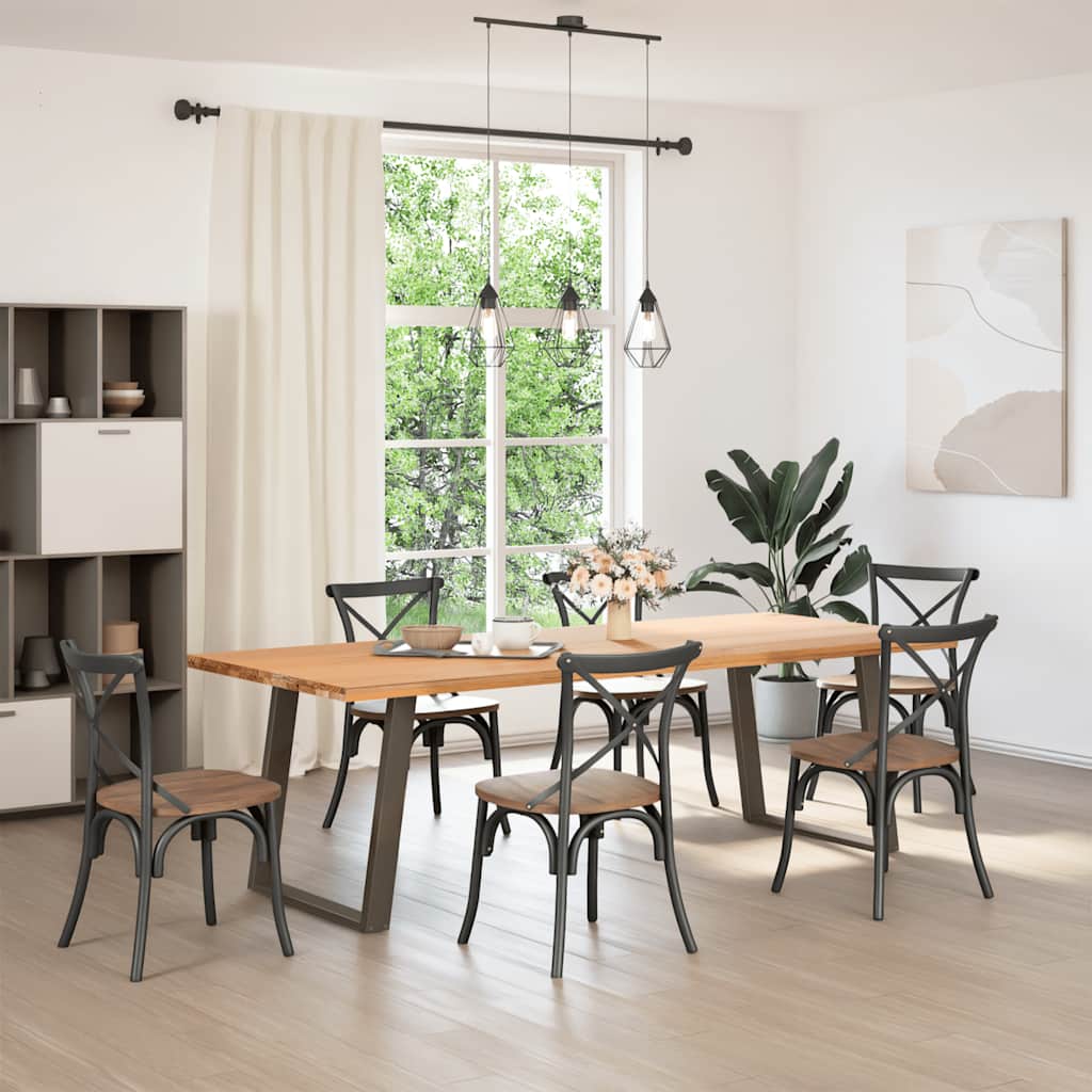 Gambe Tavolo Pranzo a U 2 pz 80x(72-73) cm Acciaio - homemem39