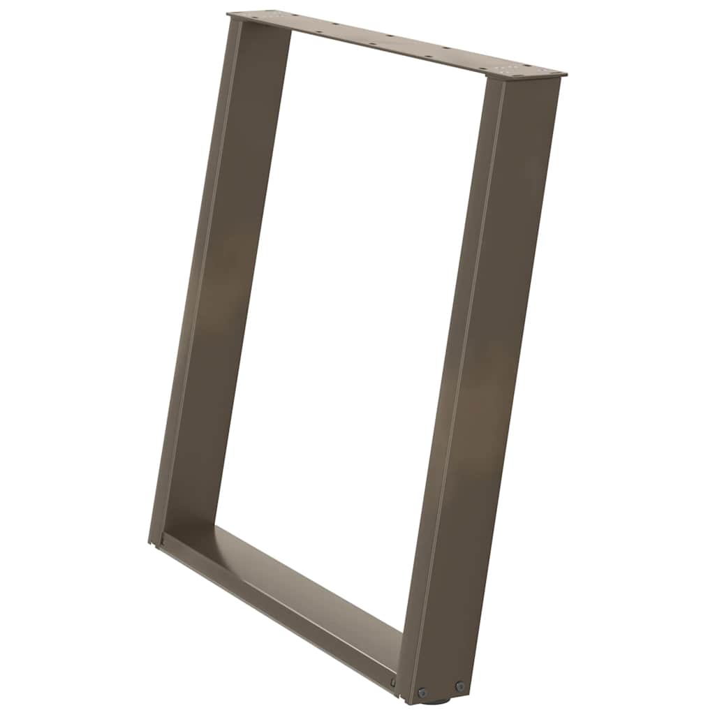 Gambe Tavolo Pranzo a U 2 pz 80x(72-73) cm Acciaio - homemem39