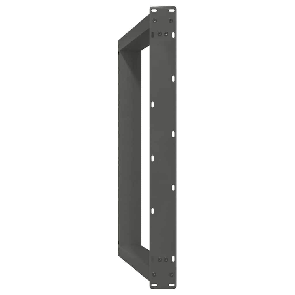 Gambe Tavolo Pranzo a U 2 pz Antracite 90x(72-73) cm Acciaio - homemem39