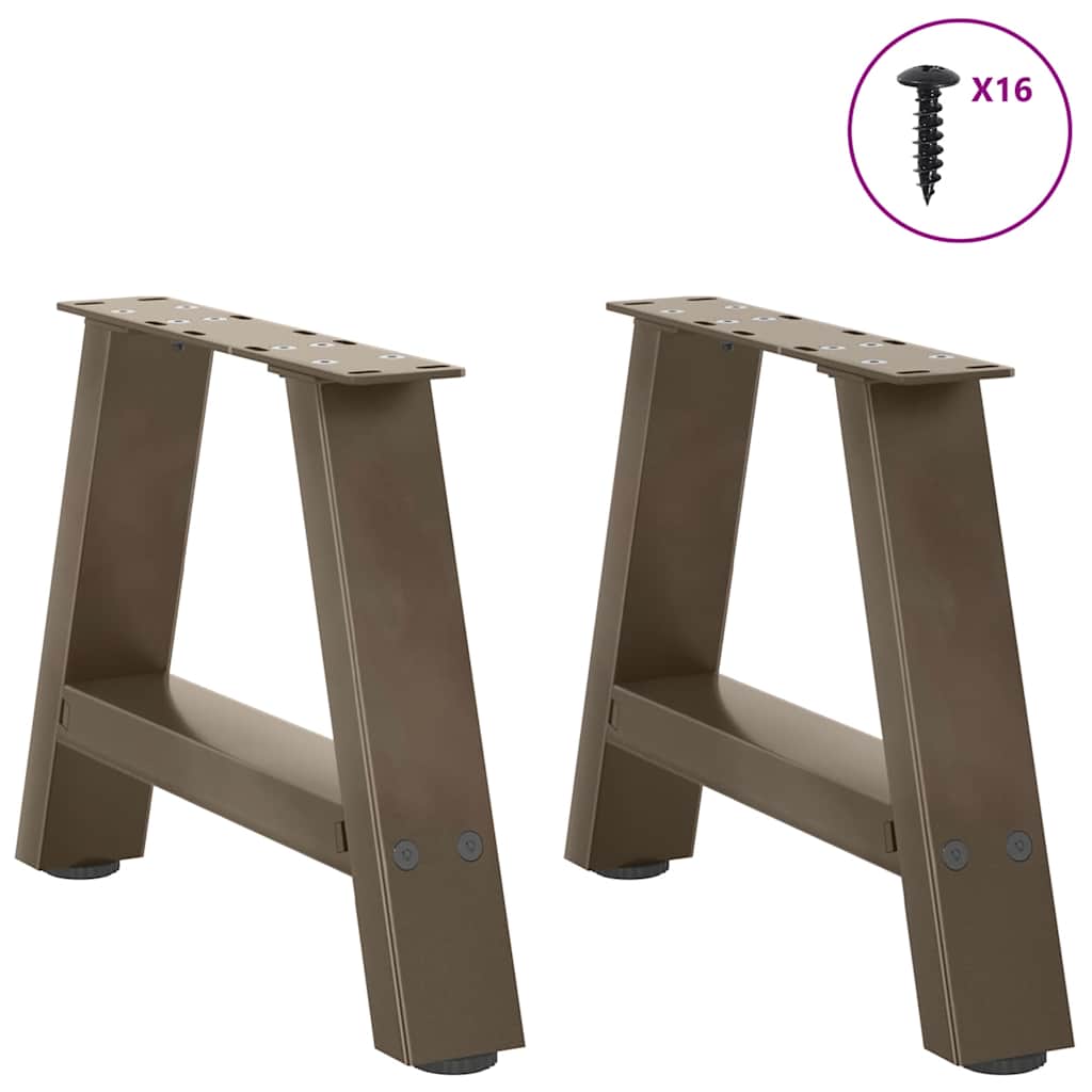 Gambe Tavolino da Caffè a A 2 pz 30x(30-31) cm in Acciaio