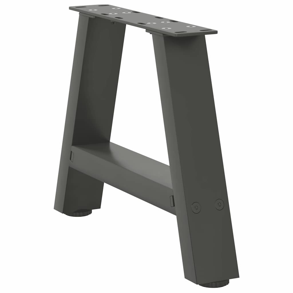 Gambe Tavolino Caffè a A 2 pz Antracite 50x(30-31)cm in Acciaio - homemem39
