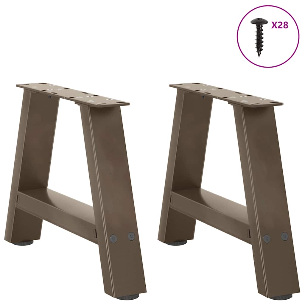 Gambe Tavolino da Caffè a A 2 pz 50x(30-31) cm in Acciaio - homemem39