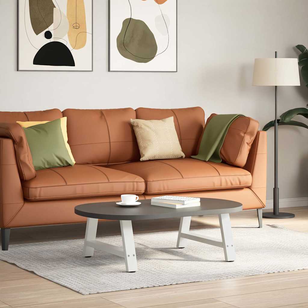 Gambe Tavolino da Caffè a A 2 pz Bianco 70x(30-31) cm Acciaio - homemem39