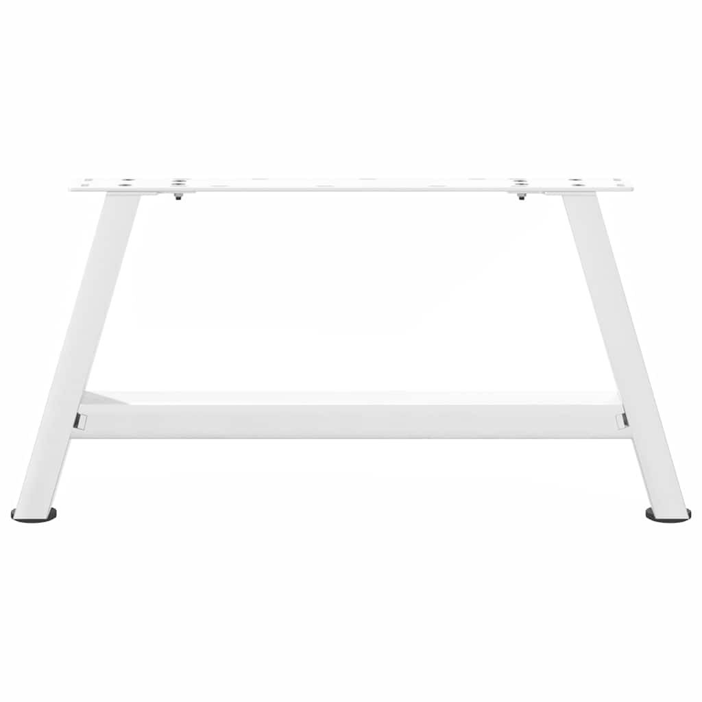 Gambe Tavolino da Caffè a A 2 pz Bianco 70x(30-31) cm Acciaio - homemem39