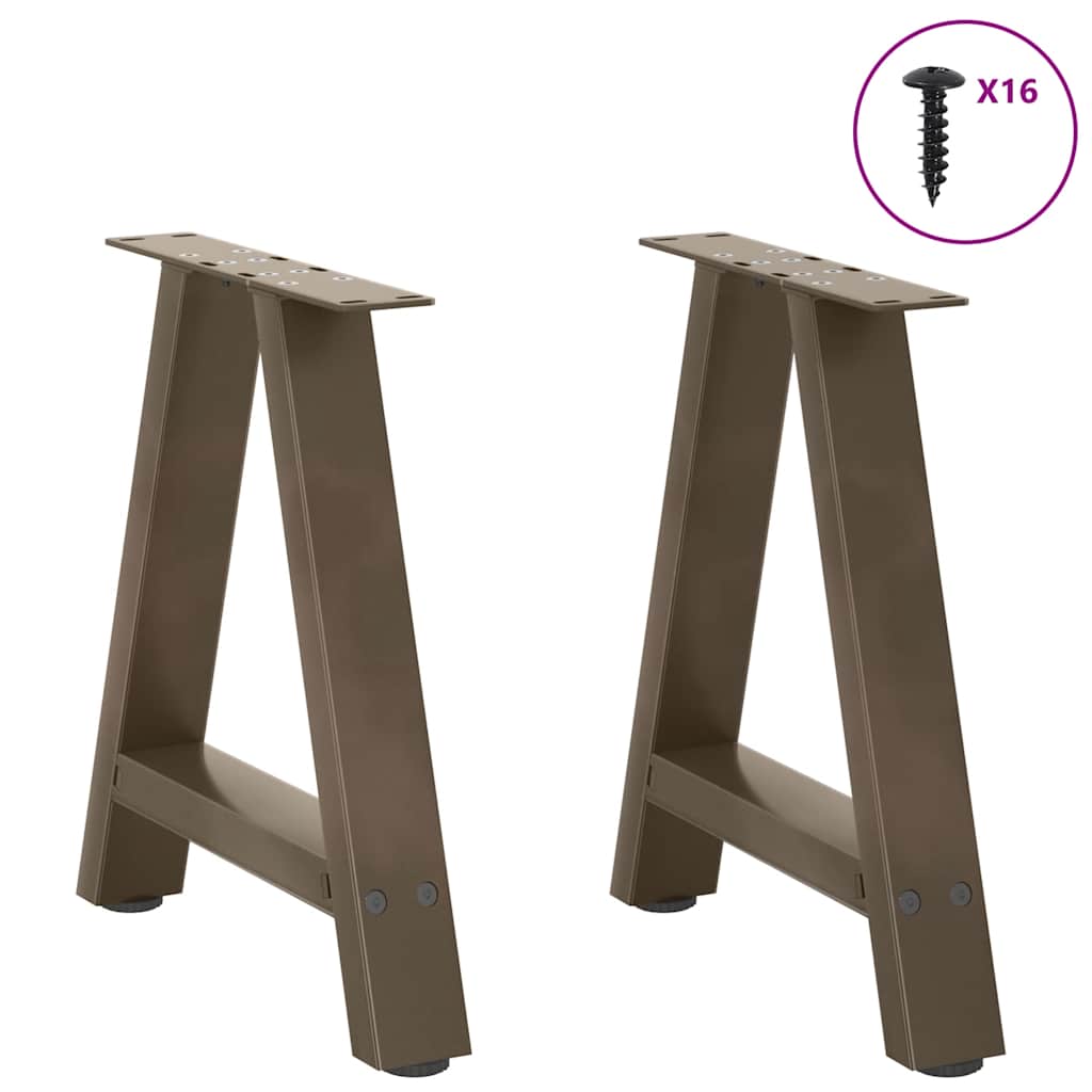 Gambe Tavolino da Caffè a A 2 pz 38x(42-43) cm Acciaio
