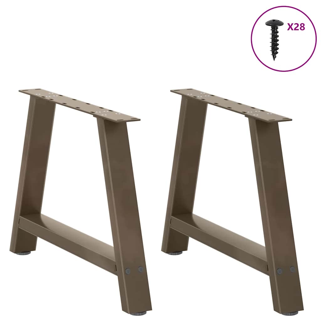 Gambe Tavolino da Caffè a A 2 pz 70x(42-43) cm Acciaio