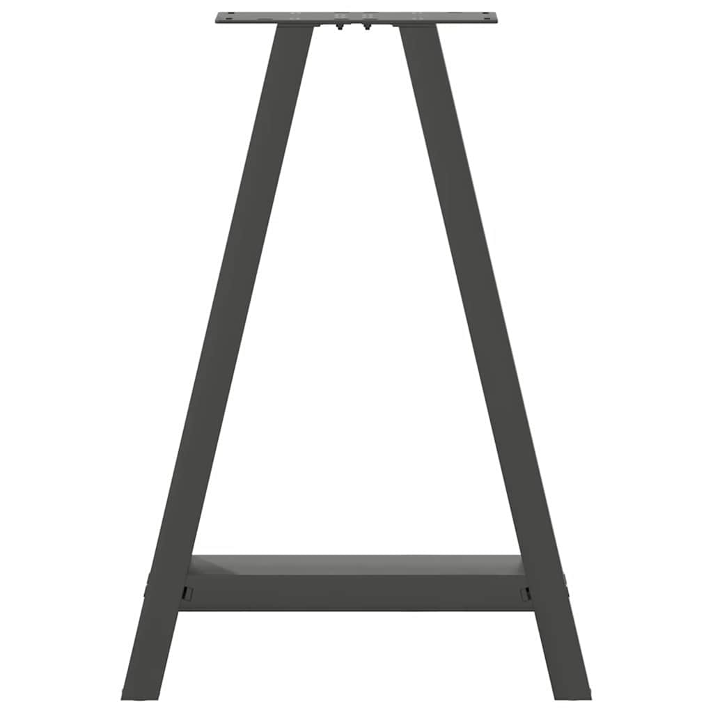 Gambe Tavolino Caffè a A 2 pz Antracite 60x(72-73)cm in Acciaio