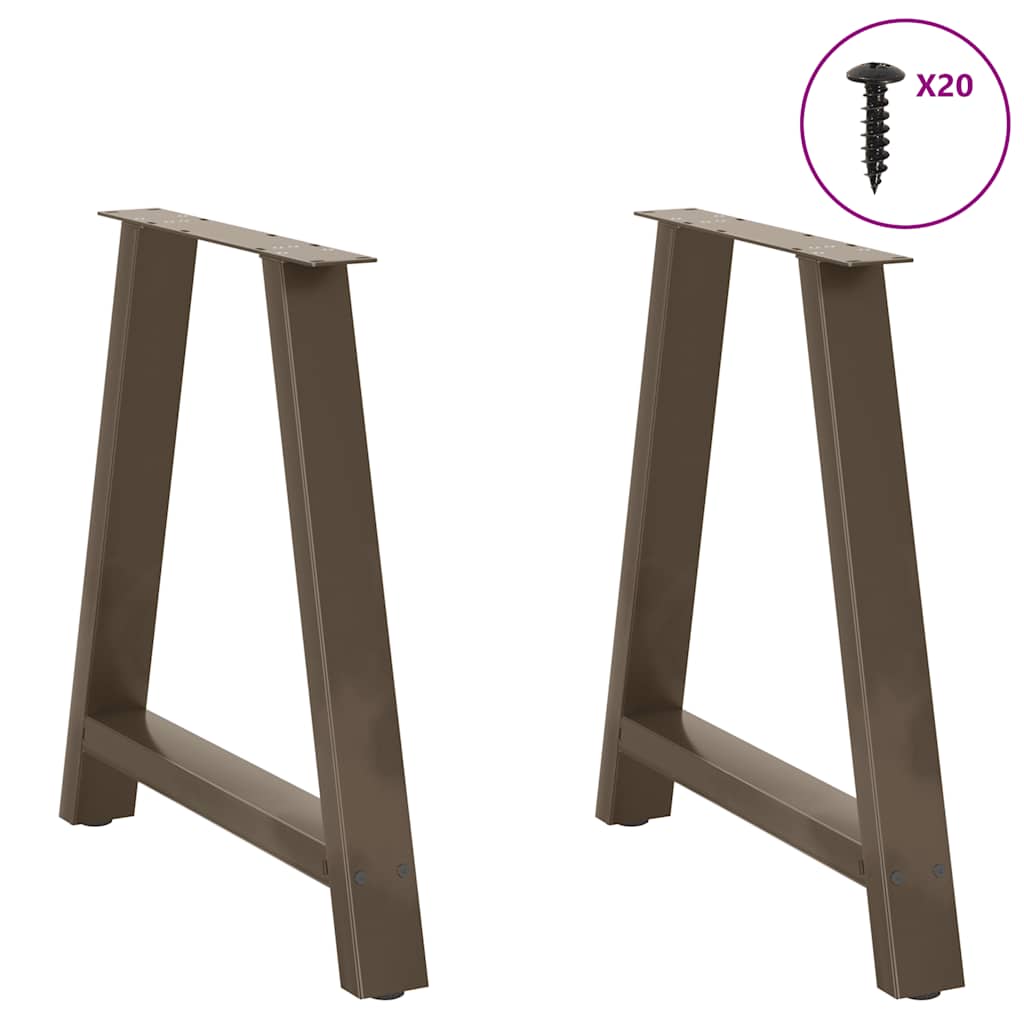 Gambe Tavolino da Caffè a A 2 pz 70x(72-73) cm Acciaio - homemem39
