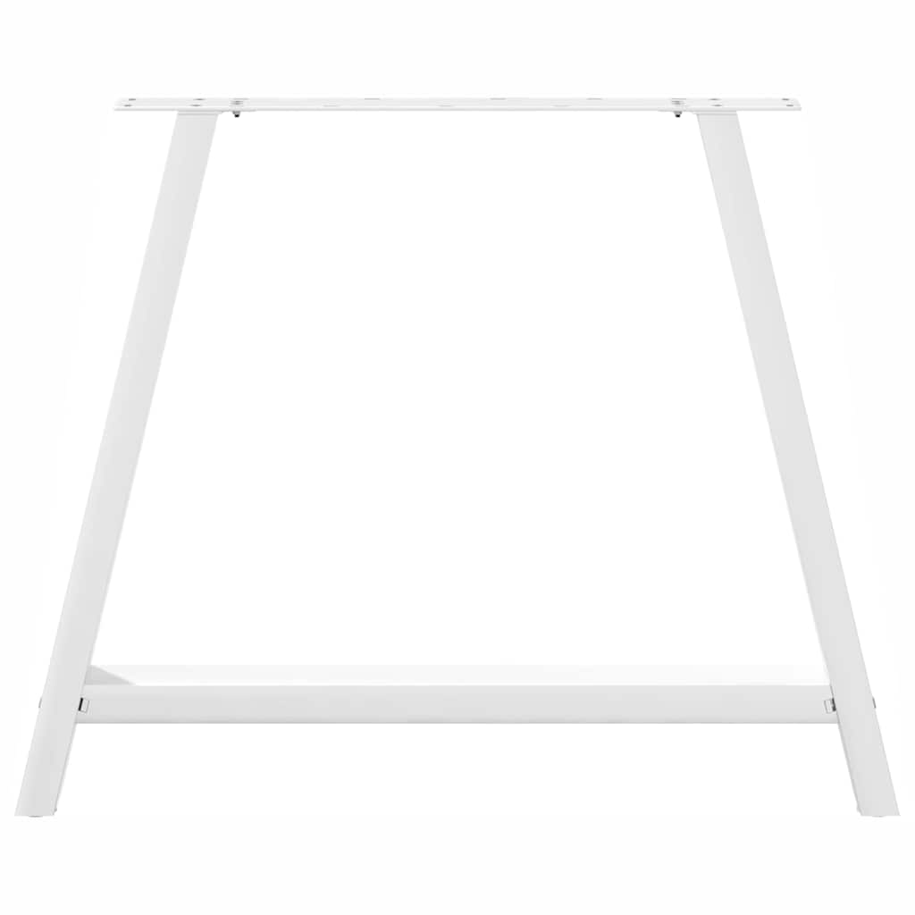 Gambe Tavolino da Caffè a A 2pz Bianco 90x(72-73) cm Acciaio - homemem39