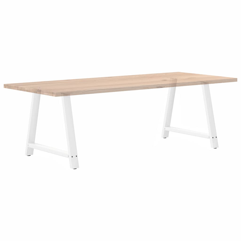 Gambe Tavolino da Caffè a A 2pz Bianco 90x(72-73) cm Acciaio - homemem39
