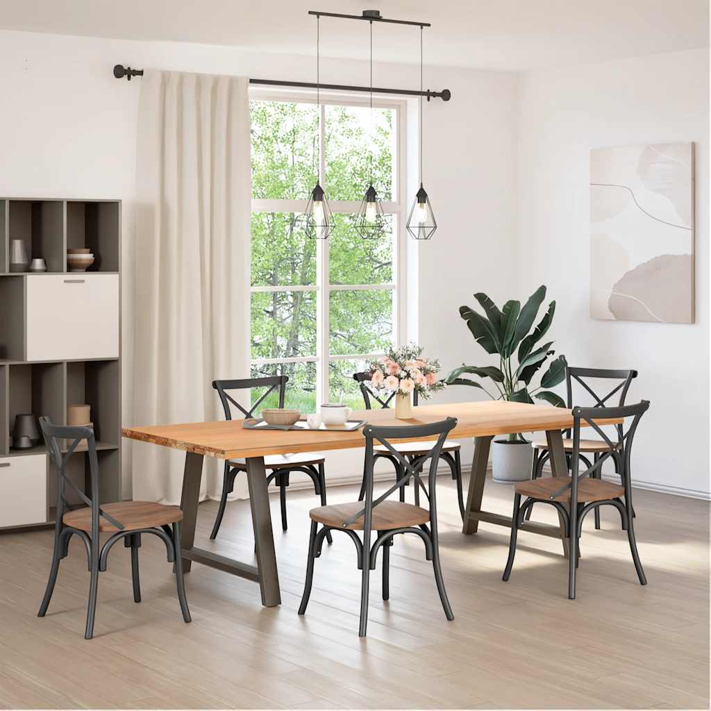 Gambe Tavolino da Caffè a A 2 pz 90x(72-73) cm Acciaio - homemem39
