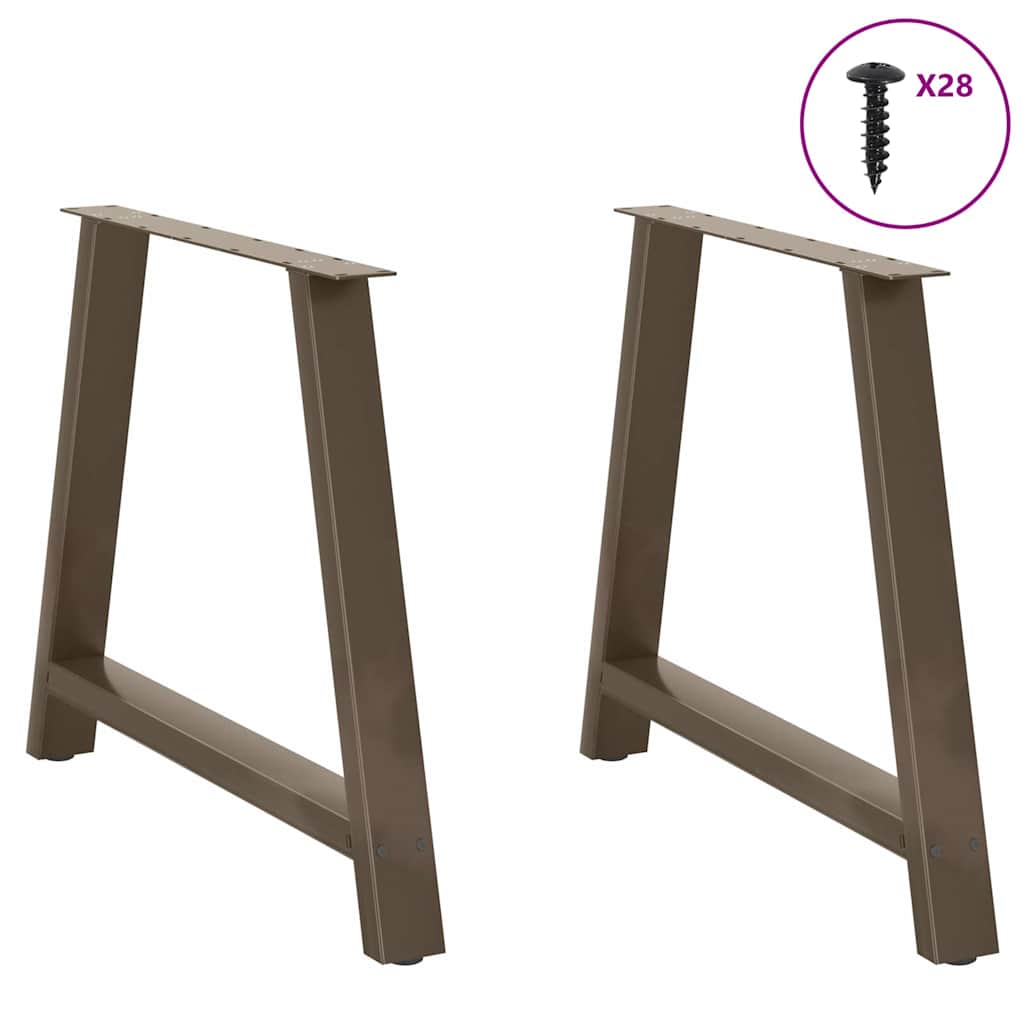 Gambe Tavolino da Caffè a A 2 pz 90x(72-73) cm Acciaio - homemem39