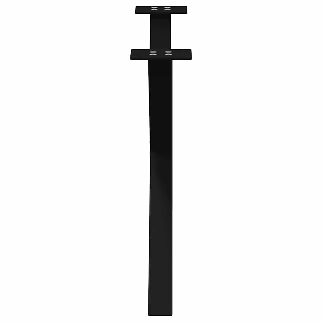 Gambe Tavolo Pranzo a Forma di X 2 pz Nero 70x(42-43)cm Acciaio - homemem39