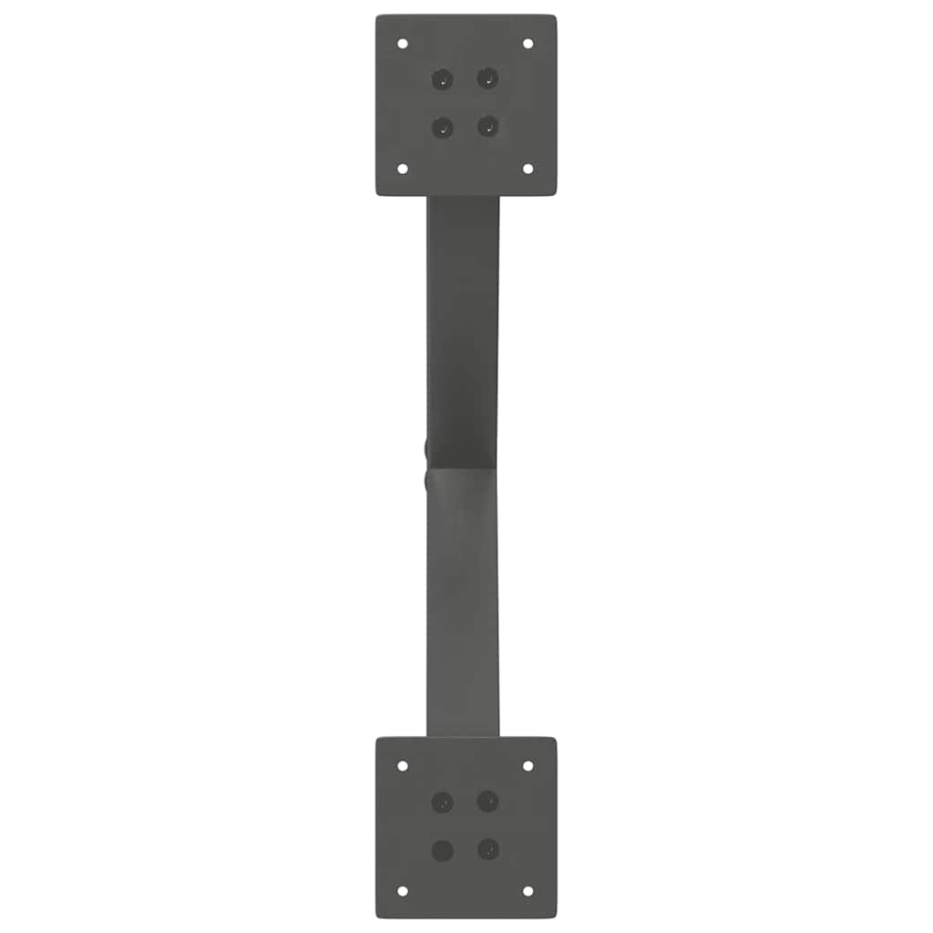 Gambe Tavolo Pranzo a X 2 pz Antracite 50x(72-73) cm Acciaio - homemem39