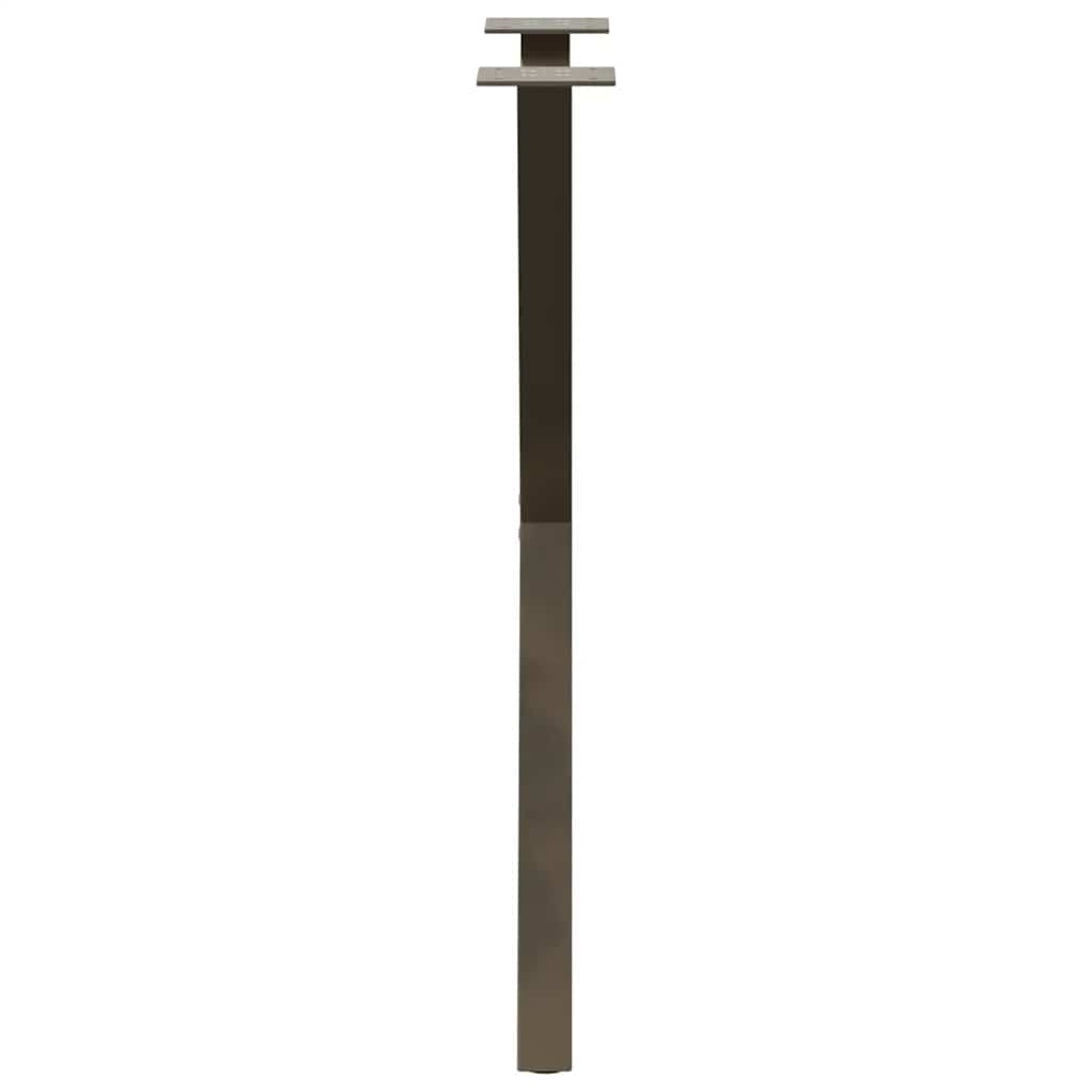 Gambe Tavolo Pranzo a X 2 pz Naturale 57x(72-73) cm Acciaio - homemem39