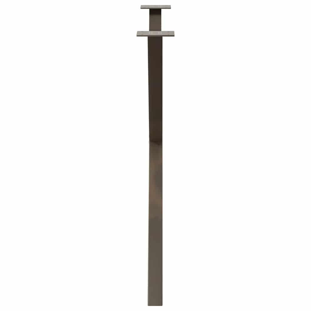 Gambe Tavolo Pranzo a X 2 pz Naturale 90x(72-73) cm Acciaio - homemem39