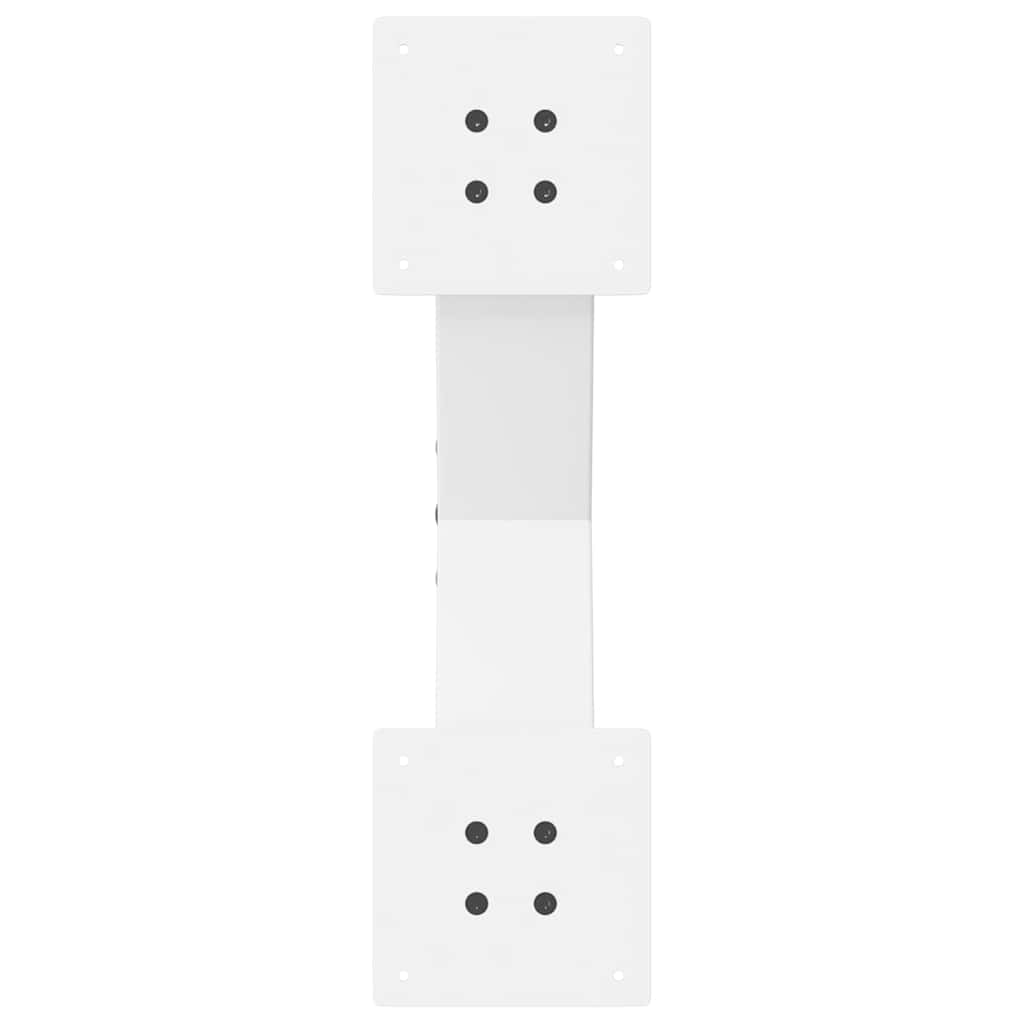 Gambe Tavolino da Caffè a X 2 pz Bianco 50x(30-31)cm in Acciaio