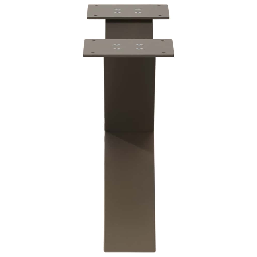 Gambe Tavolino Caffè a X 2 pz Naturale 50x(30-31) cm in Acciaio - homemem39