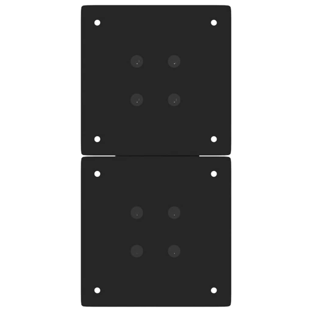 Gambe Tavolino Caffè a X 2 pz Nero 38x(42-43)cm Acciaio - homemem39